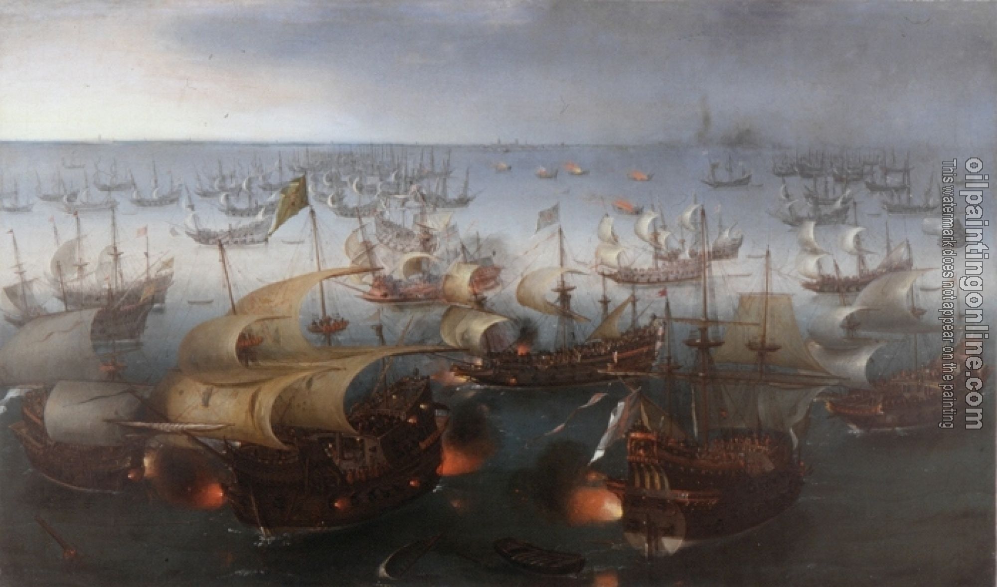 Vroom, Hendrick Cornelisz - Day seven of the battle with the Armada